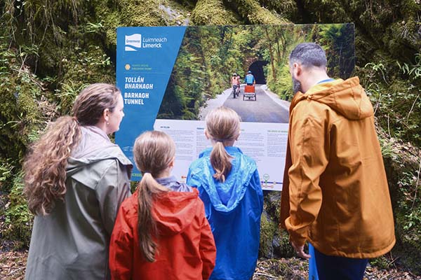 Family viewing sign, Barnagh, Limerick Greenway