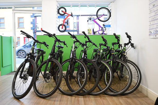 LiKe Bikes Lineup of Bikes in Rathkeale Hub