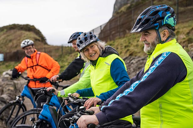Like Bikes Cyclists Group of 4.