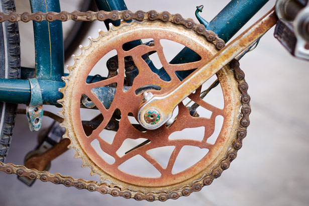 Like Bikes, Old Bicycle Chain closeup