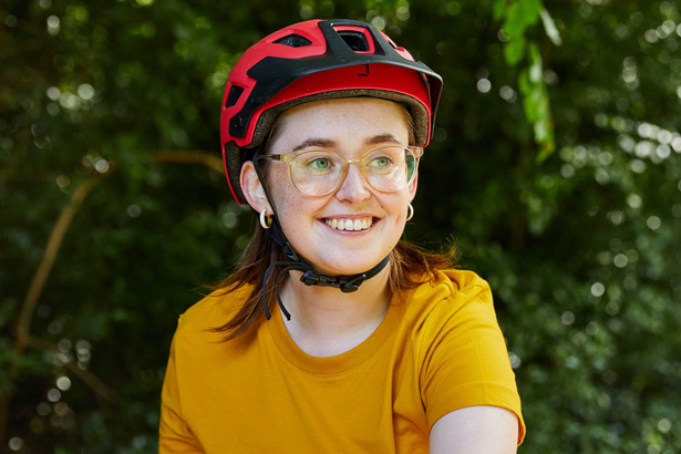 Like Bikes, Smiling Girl with Cycle Helmet